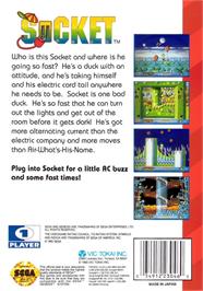 Box back cover for Socket on the Sega Genesis.